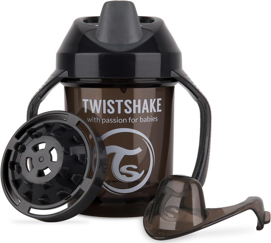 TWISTSHAKE Mini Cup netekoucí hrnek s náustkem a mixérem 230 ml 4 m+
