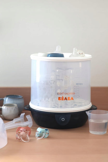 BEABA Steril'Express 2-in-1 STEAM STERILIZER + tongs and measuring cup