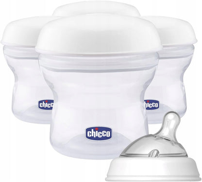 CHICCO δοχεία γάλακτος 4 x 150 ml + θηλή με καπάκι – φωτογραφία προϊόντος 2