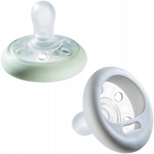 TOMMEE TIPPEE ortodontický dudlík x2 6-18 měsíců GLOW IN THE DARK