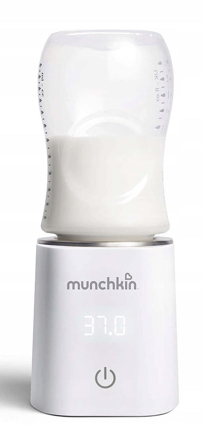 MUNCHKIN 37° cyfrowy podgrzewacz do butelek biały, podgrzewacz mleka do temperatury ciała 37°C
