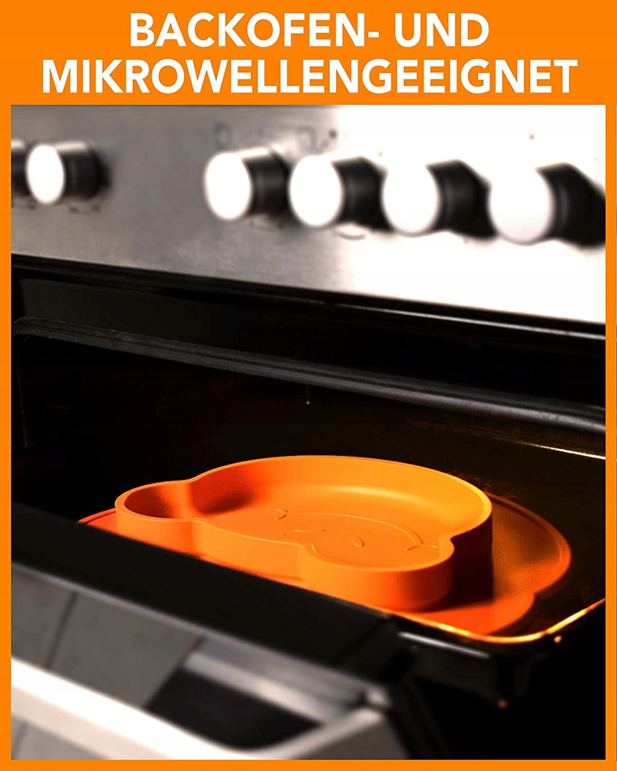 KOKOLIO non-slip placemat plate with 3 compartments