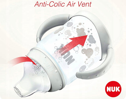 NUK First Choice nerezový hrníček nekapající 125 ml 6 m+