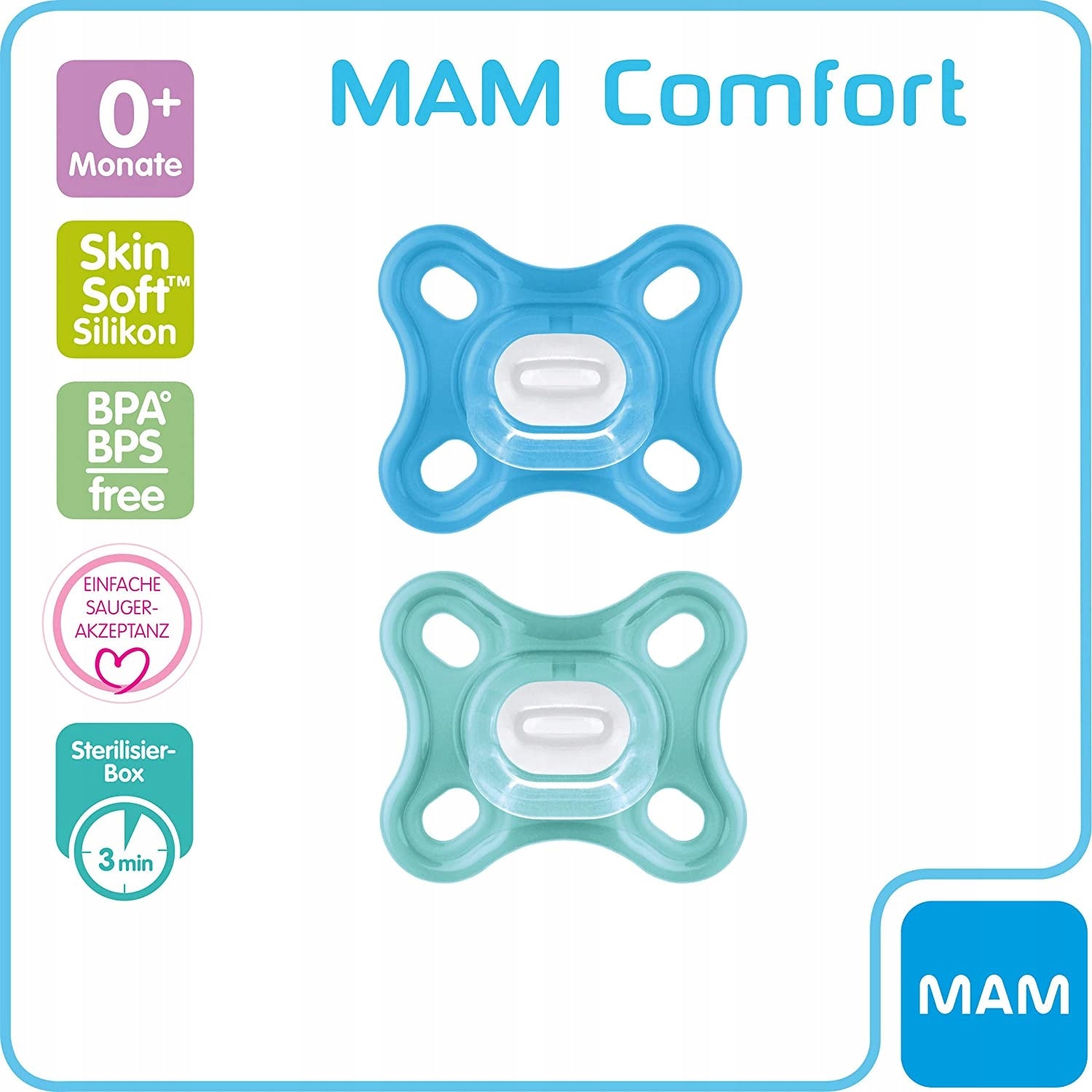 MAM COMFORT pacifier for premature newborns x2 0+ months