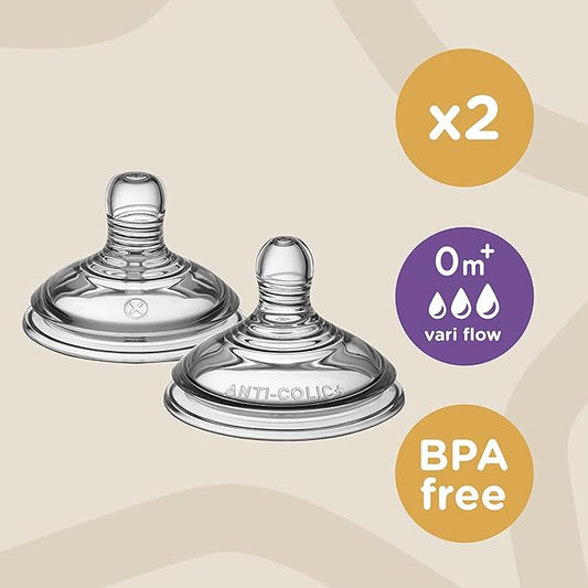 TOMMEE TIPPEE dudlíky 0m+ x2 VariFlow Closer to Nature