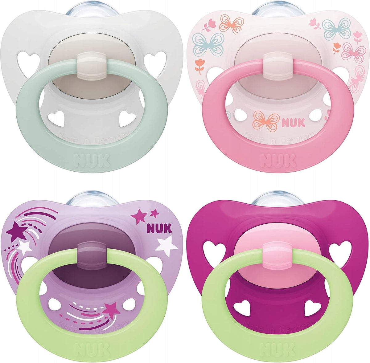 NUK SIGNATURE Day&Night uklidňující dudlík x4 0-6 měsíců