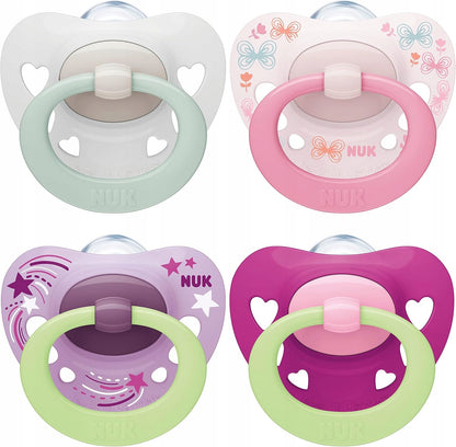 NUK SIGNATURE Day&Night uklidňující dudlík x4 0-6 měsíců