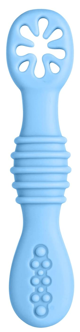VICLOON Sticky Spoon silikonová lžička 2,5 x 10 cm 4 m+ modrá