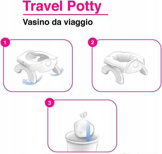 OK BABY 3in1 Reise-Töpfchen Toilettensitzaufsatz + Beutel