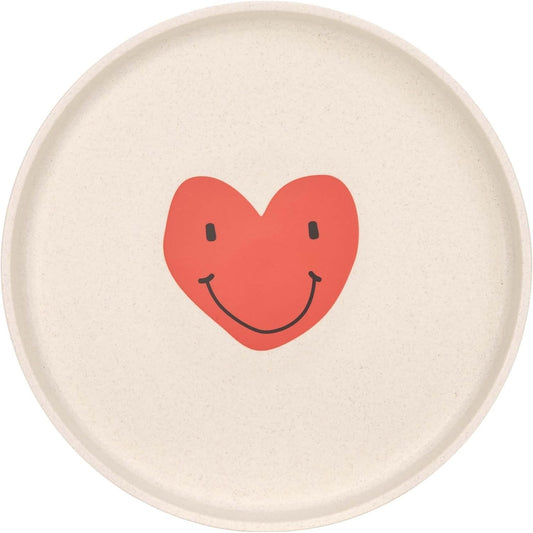 LÄSSIG Happy Heart tányér műanyag és cellulóz nélkül 17,8 cm