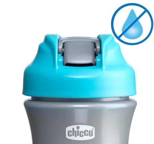 CHICCO Pop-up Cup Trinklernbecher mit Trinktülle und Strohhalm 350 ml 2 J+