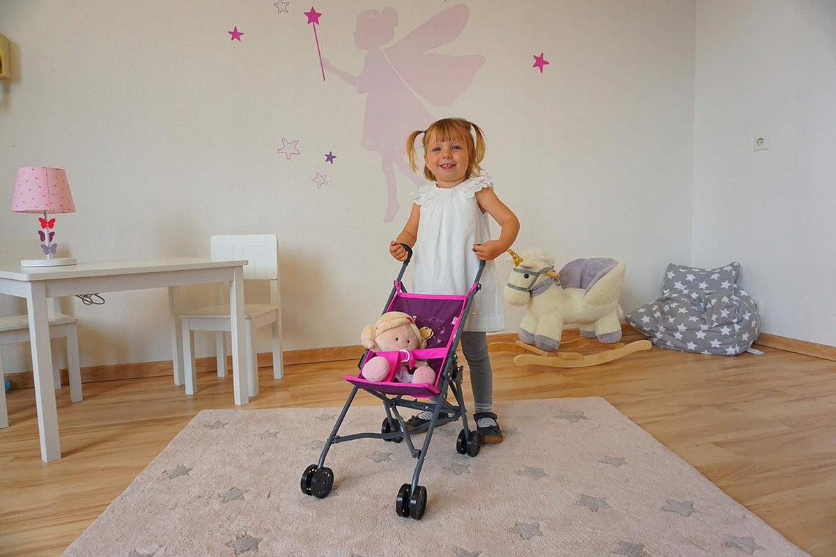 KNORRTOYS Miniclara threadsdolls' pramage 3 l+dimensions 42 x 27 x 55 cmmaterials metal, plastic