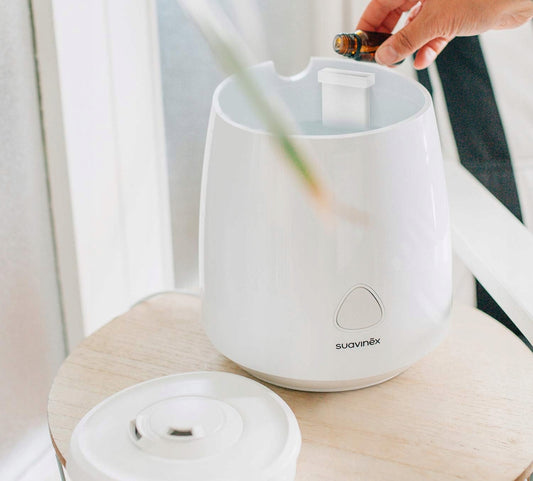 SUAVINEX CareUltrasonic air humidifier (cold mist)colour whitedimensions 20 x 20 x 24.5 cmtank capacity 2.2