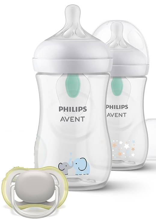 bottle 260 ml with dummy 1+ X2 An anti-colic valve: The bottle is designed to keep air away from baby's belly
