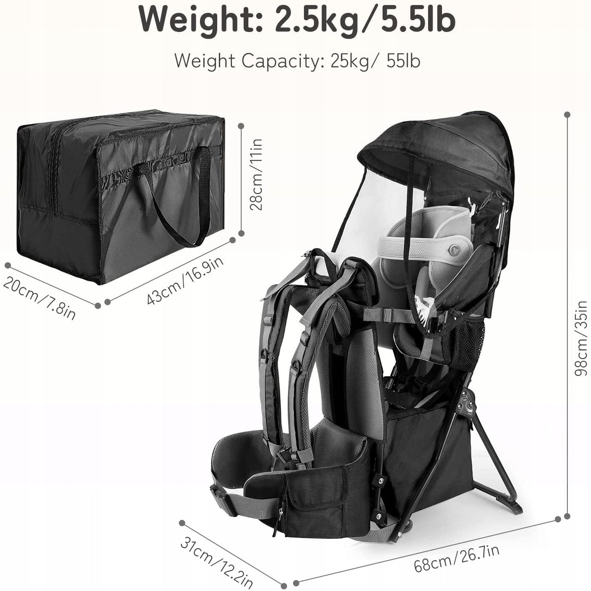 BESREY KRAXE turistický nosič 6-36 měsíců