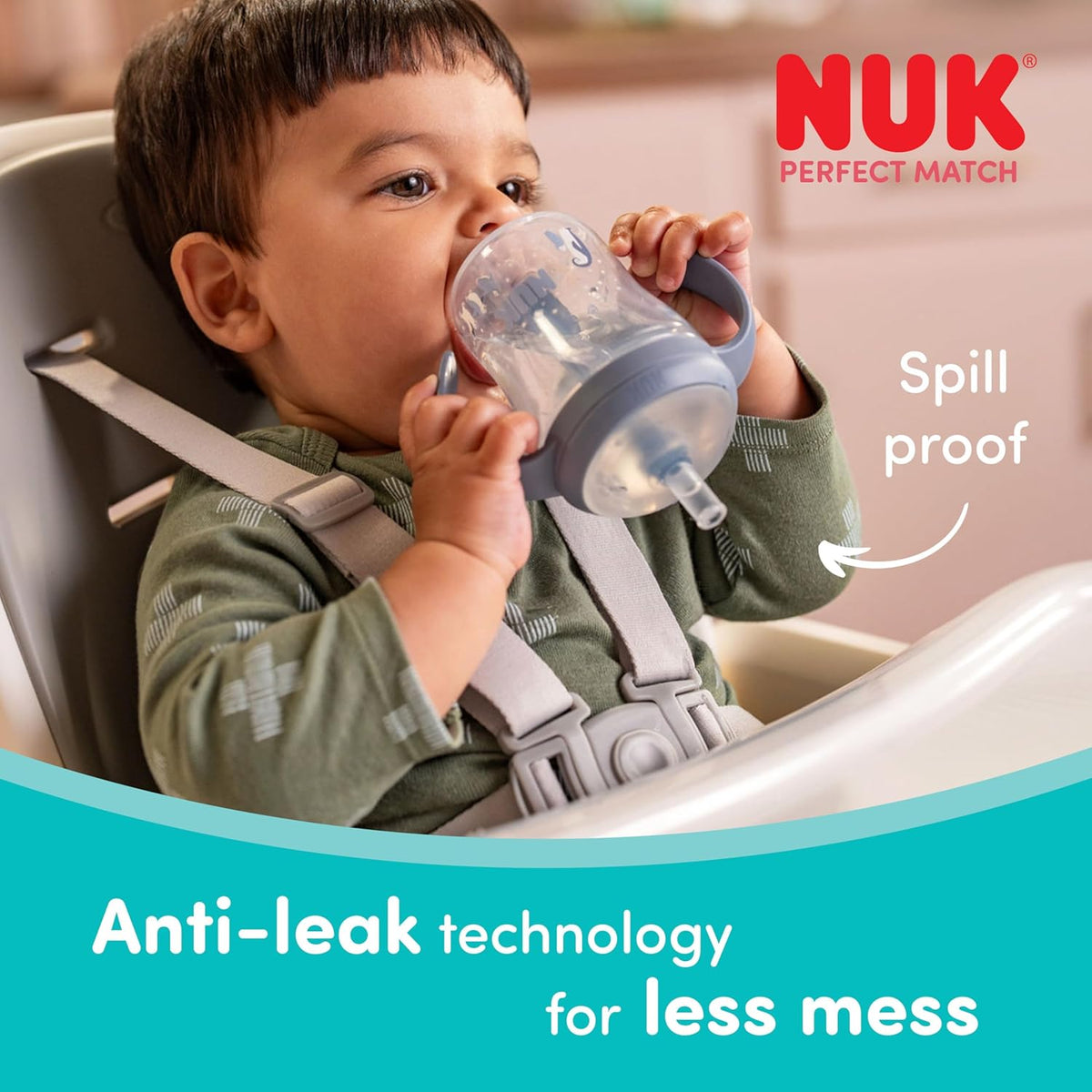 NUK Perfect Match Learner cup straws 8m+ x2 – product image 3