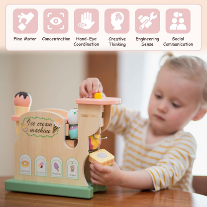 SMARTWO wooden ice cream making set