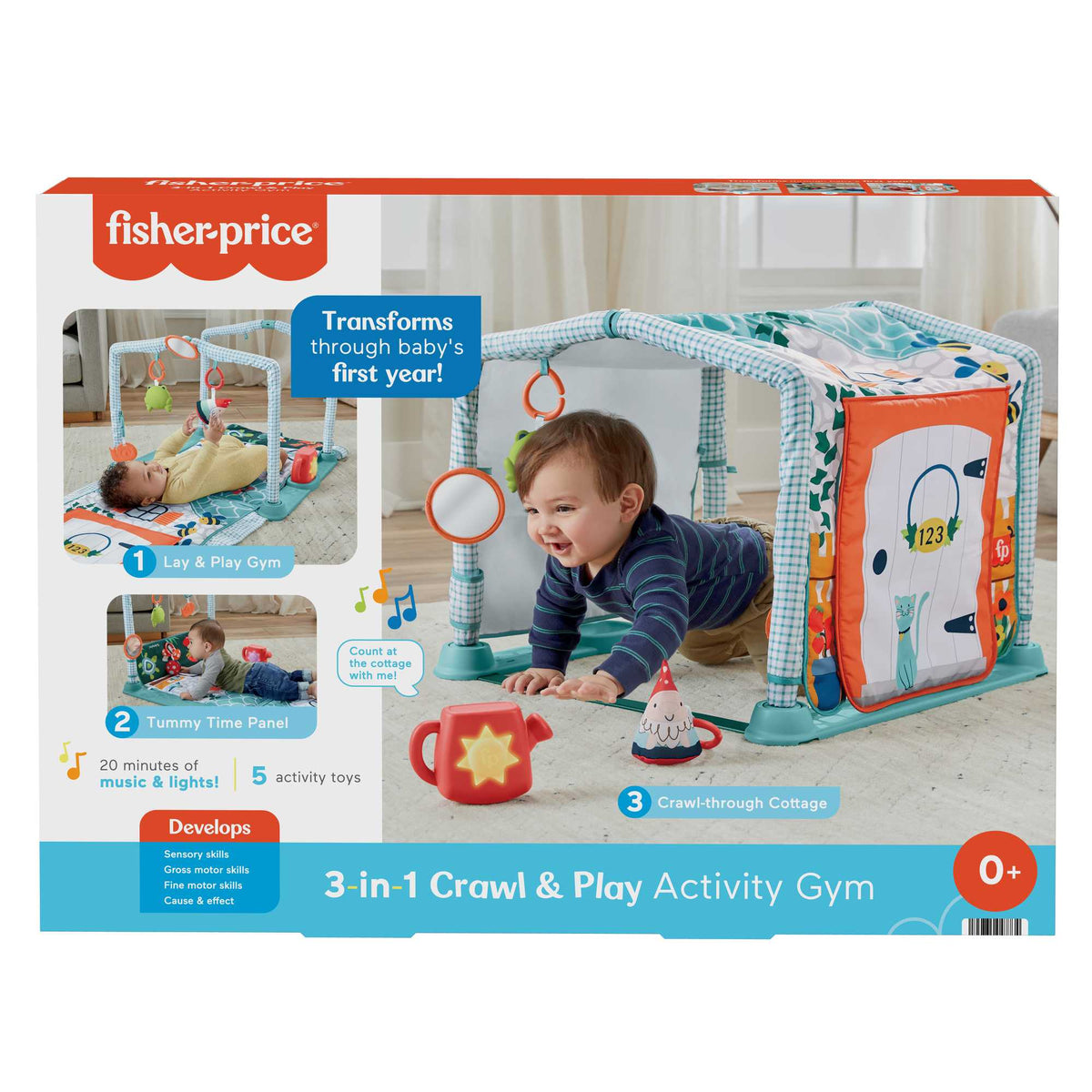 FISHER-PRICE hrací podložka 3v1 vzdělávací Domek Objevitele