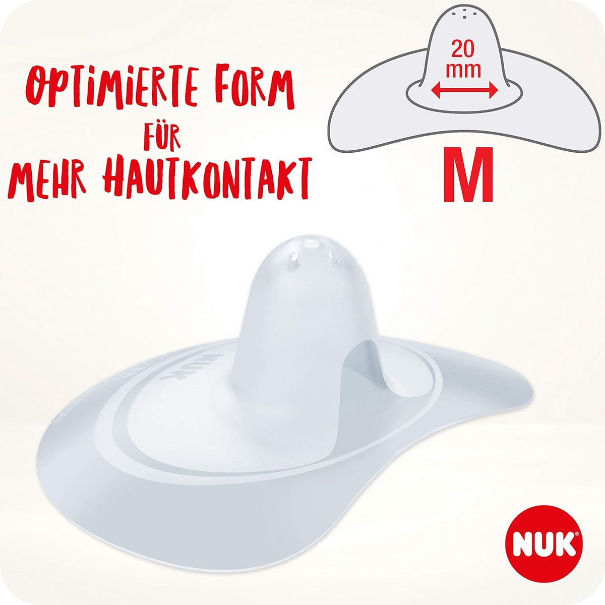 NUK chrániče bradavek na kojení 20mm vel. M x2