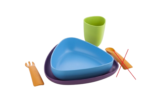 eKOALA Prima Pappa set: plate, deep plate, cup, fork