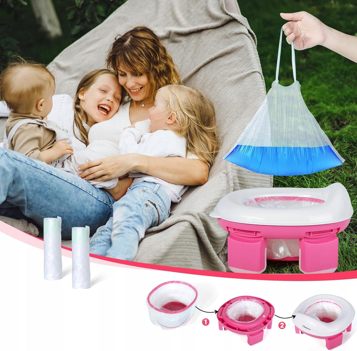 ORZBOW Travel Potty 3-in-1 travel potty - potty, travel potty, toilet seat adapter
