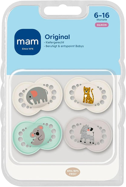 MAM Original silicone pacifier 6–16 months x4