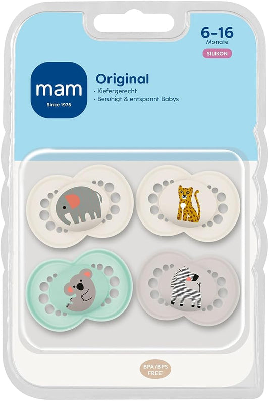 MAM Original silicone pacifier 6–16 months x4