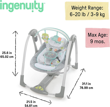 INGENUITY SWING'N GO baby swing—sound + motion