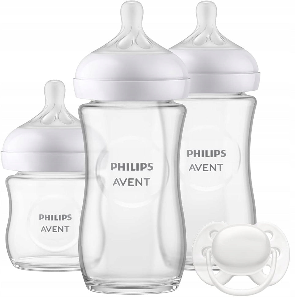 PHILIPS AVENT Natural Response sada 3 skleněné lahvičky + dudlík