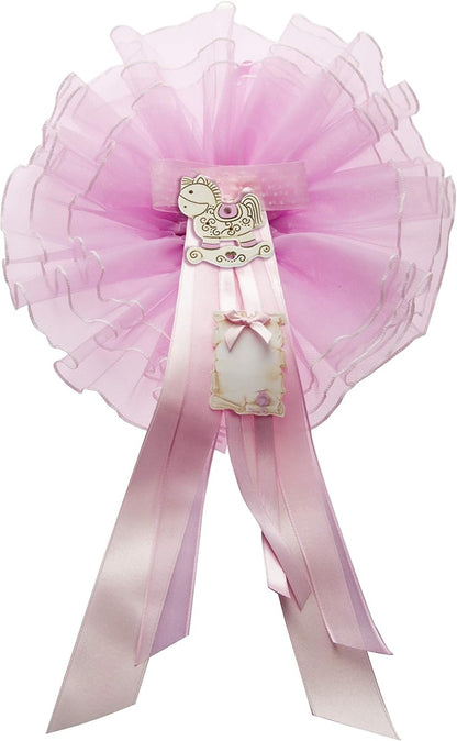 MARELI baby birth bow 32 cm ceramic tulle satin