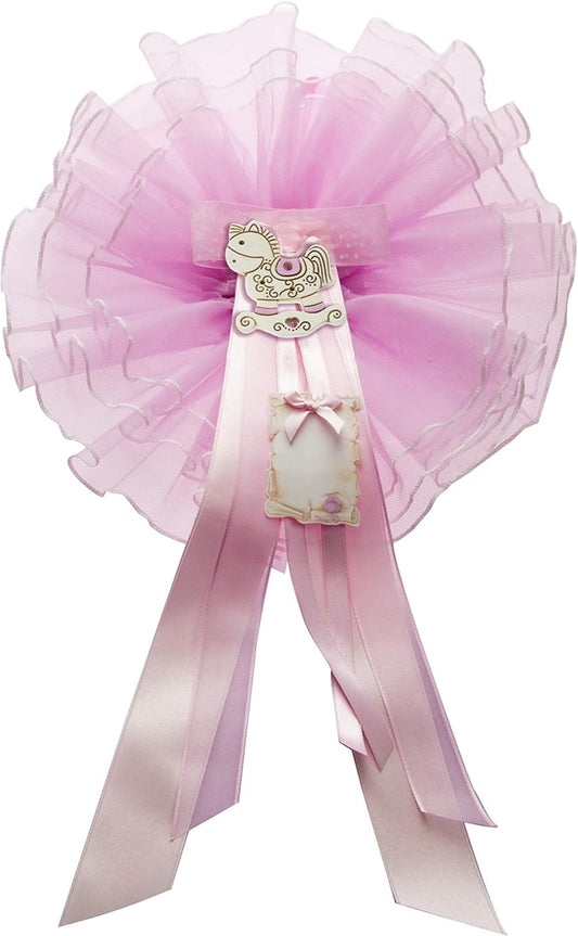 MARELI baby birth bow 32 cm ceramic tulle satin