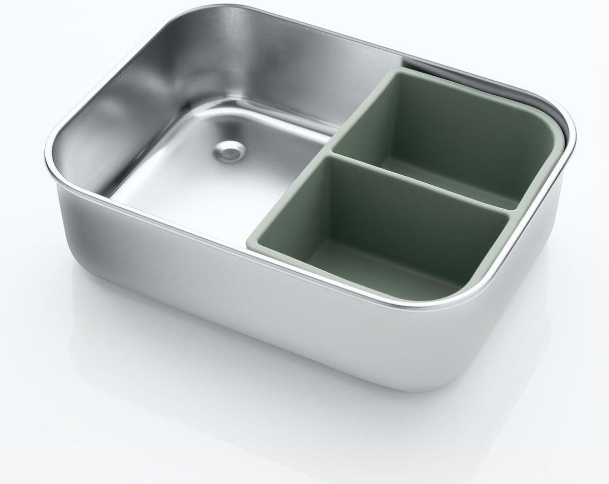 REER stainless steel lunch box with divider 700 ml 12x16 cm