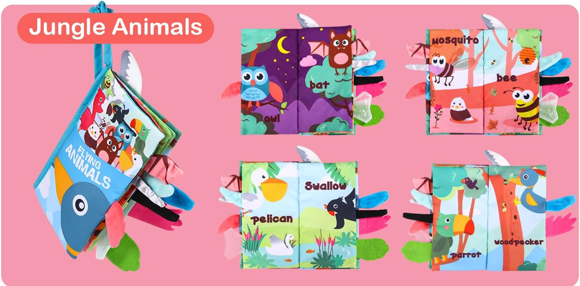 ZAWAER Flying Animals sensory book, pendant