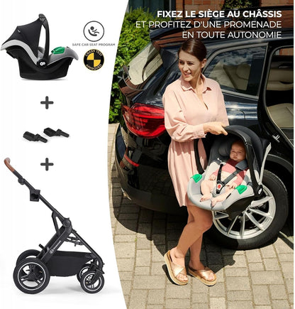 KINDERKRAFT B-TOUR 3-in-1 multifunction stroller up to 22kg + MINK PRO car seat