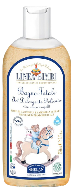 HELAN Linea Bimbi gel do koupele a šampon s mandlovým proteinem 250 ml 0+