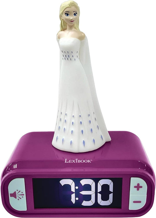 LEXIBOOK Ledové království budík s podsvícenou figurkou ELSA 18 cm