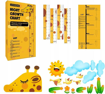 DUOUPAgrowth tape measure with giraffe motifcolour yellowwidth 5 cm, length 120 cmscale 60-180 cmEVA