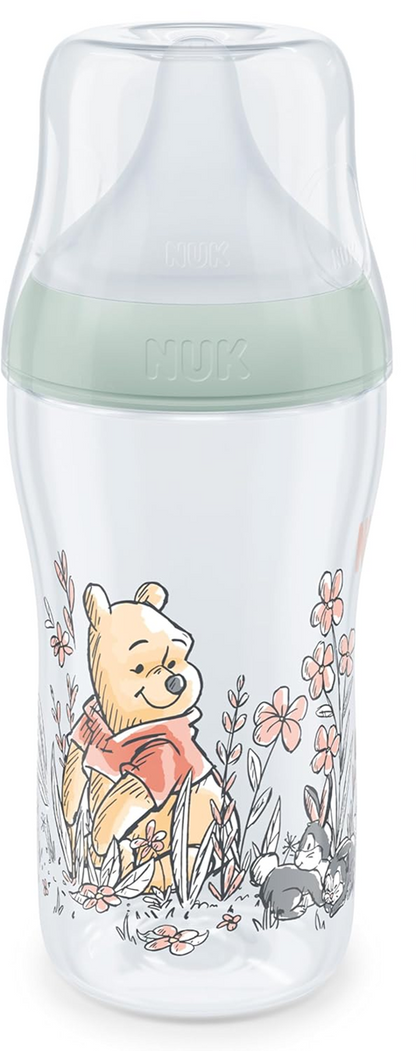 NUK Perfect Match Babyflasche 260 ml ab 3 Monaten, Sauger M, KUBUŚ PUCHATEK