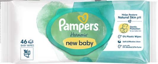 PAMPERS HARMONIE vlhčené ubrousky NEW BABY x46
