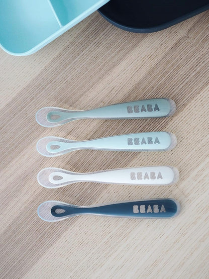 BEABAset of silicone spoonscolour as on first picturestainless steelBPA-freeNew condition