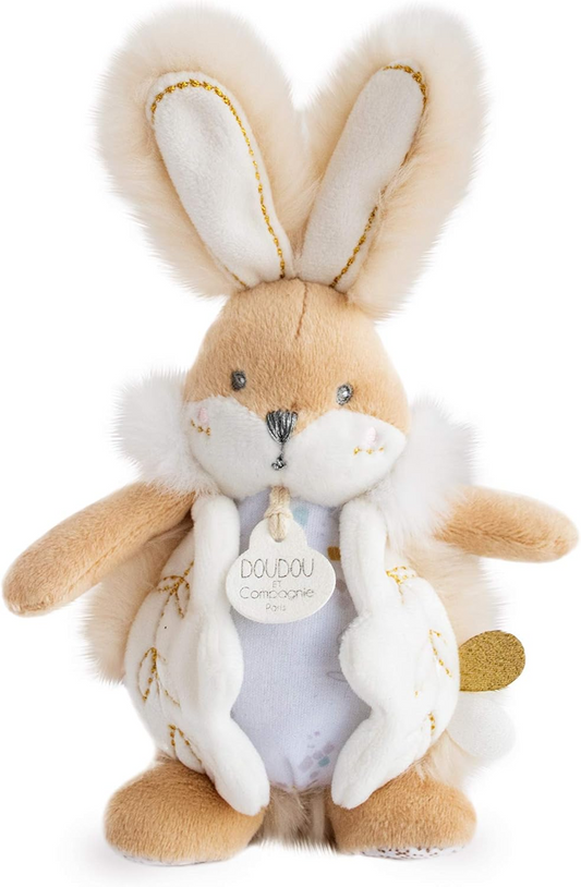 DOUDOU et Compagnie KRÁLÍK plyšová hračka 20 cm + plyšové pouzdro na knihu
