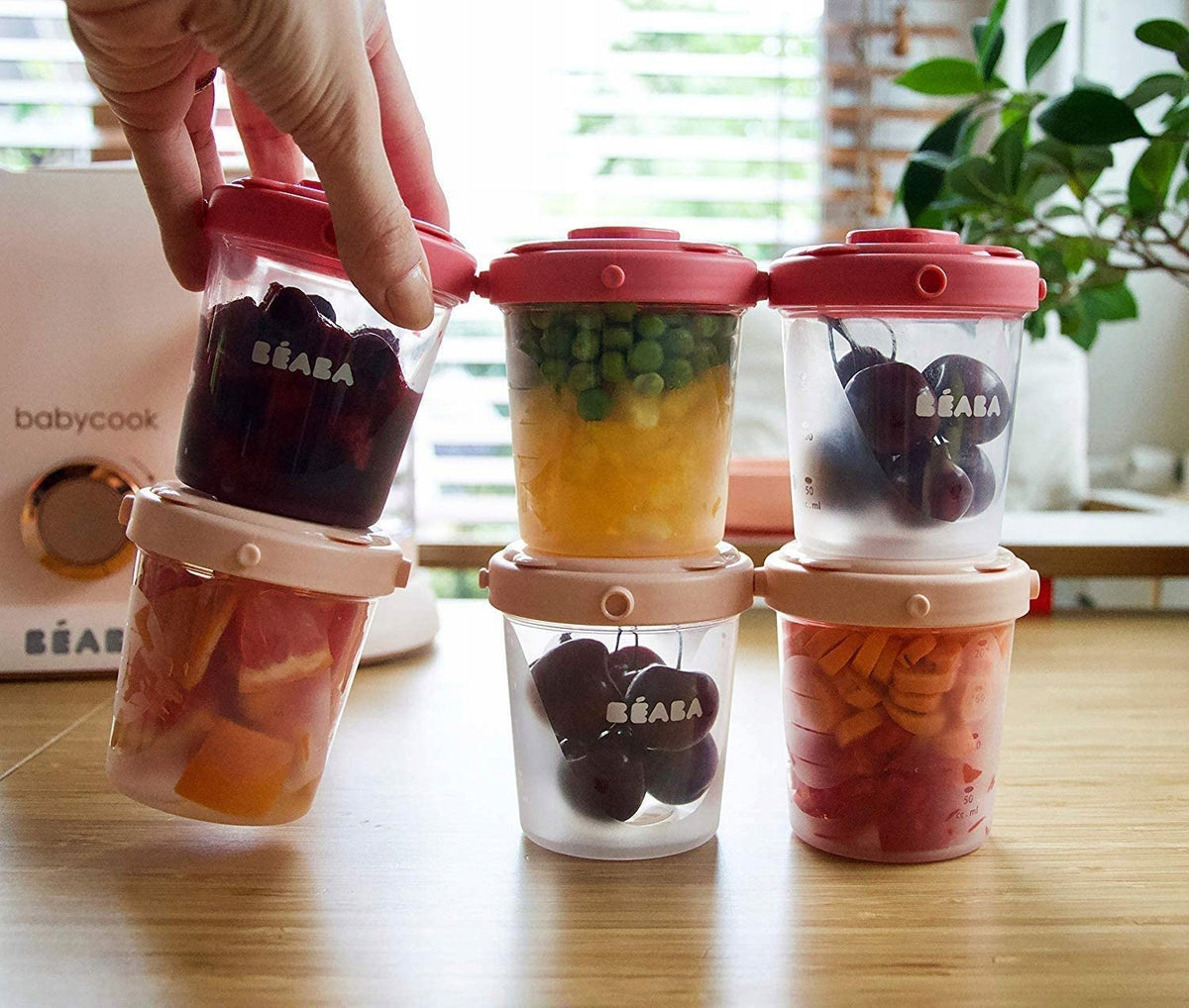 BEABA 12 containers with caps with CLICK system