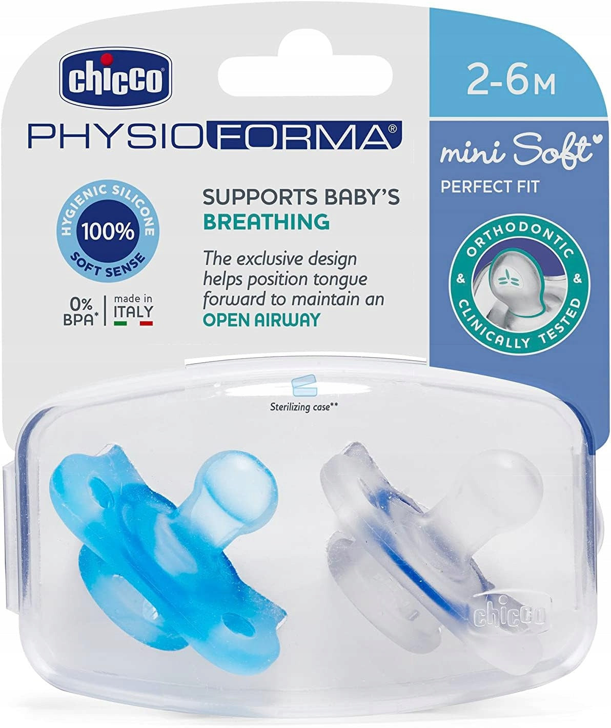 CHICCO PhysioForma dudlík x2 2-6m MINI SOFT