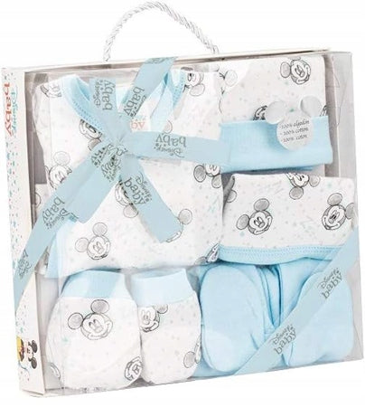 DISNEY BABYlayette setsize 0-6 mcolour white and bluekaftan, romper, cap, gloves, bibmaterial cottonfree of