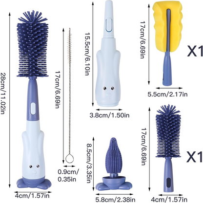 ABIRDON 3in1 bottle, nipple, and straw cleaning brushes