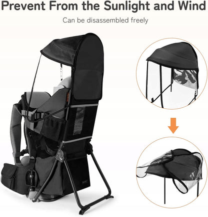 BESREY KRAXE hiking carrier with frame and canopy