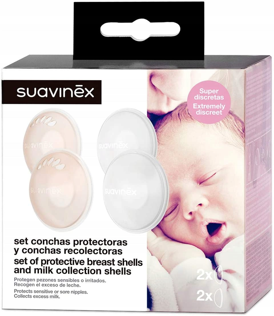 SUAVINEX lactation collection shells x2 + protective shells x2