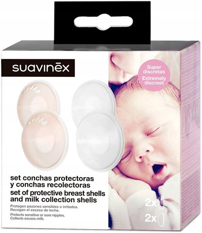 SUAVINEX lactation collection shells x2 + protective shells x2