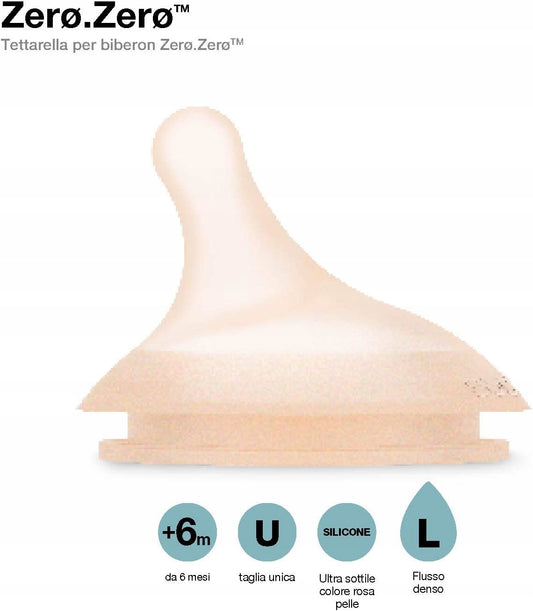 SUAVINEX Zero Zero dudlík na láhev x2 6m+