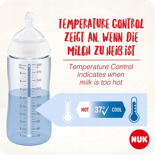 NUK Set de biberones anticólicos 2x300 ml 0-6 meses